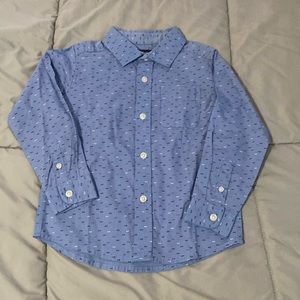 Children’s place blue button down long sleeve shirt